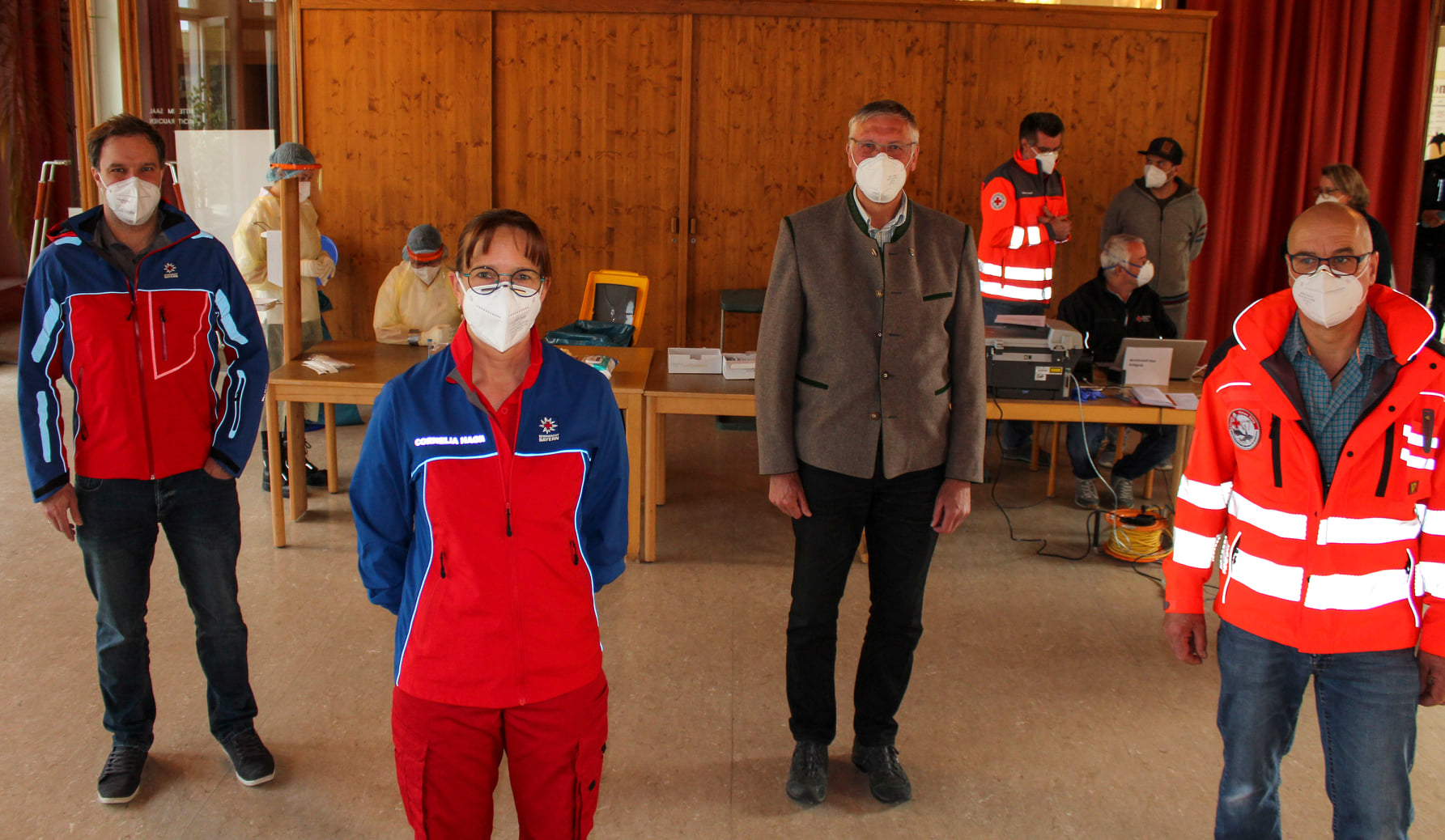 Initiatoren der Teststation mit 1. Bürgermeister
